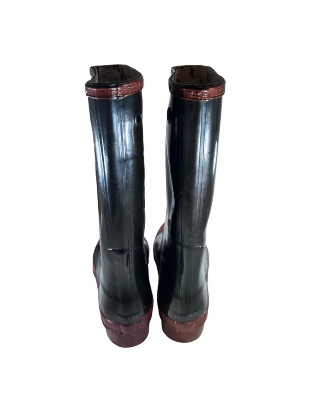 Vtg Explorers Steel Shank Wellies Boots Black Rubber Sz 5 Yugoslavia Waterproof